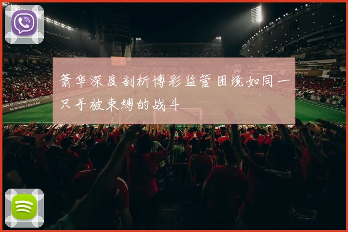 萧华深度剖析博彩监管困境如同一只手被束缚的战斗