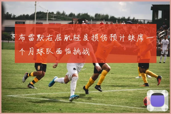 布雷默右屈肌轻度损伤预计缺席一个月球队面临挑战